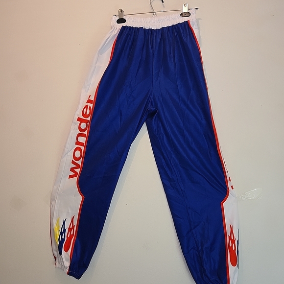 Wonder Blue and White Track Pants